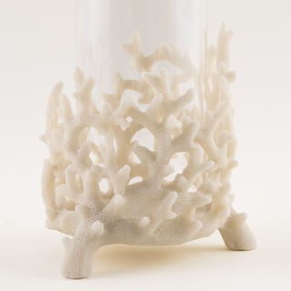 هومز حامل شموع بالي ريزن 17*16.5*21سم، بيج