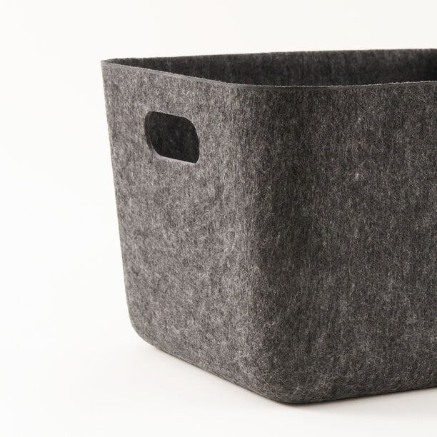 هومز صندوق تخزين من قماش فيلت 32.5*27*20سم، رمادي image number 2