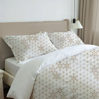 Cottage 4pcs geo comforter set single size 160*240cm