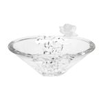 Decorative Centerpiece Glass With Crystal Flower Clear image number 0