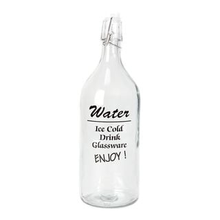 Glass Wide Bottle With Clip Lid