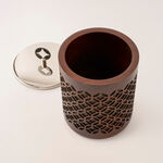 La Mesa medium silver metal container 12*12*20 cm image number 3