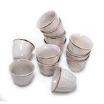 La Mesa 12 Pieces Marble Arabic Coffee Cups Gold image number 3
