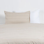Taupe striped comforter set 3 pcs king size 1* 260*240cm comforter + 2 50*75 pillow cover image number 1