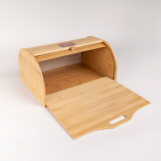 Alberto bamboo bread bin with movable borad 40*32*20 cm
