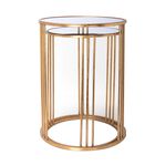 Side Table Set Of 2 Gold With Mirror Top Big image number 2