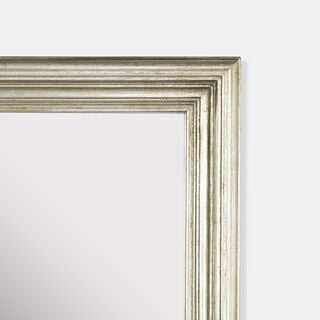 "Homez MDF Wooden Wall Mirror, Silver, 80*80cm