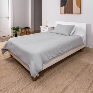 3 Piece Cotton Waffle King Size Comforter Set