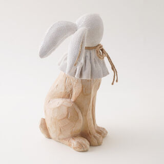 Homez Resin Rabbit With Hemp Rope, Brown 14*14*24.5Cm