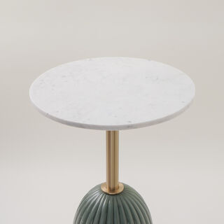Homez marble side table 46*55cm, green