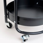 Alberto round black metal storage trolley 43.4*33.9*78.8 cm image number 3