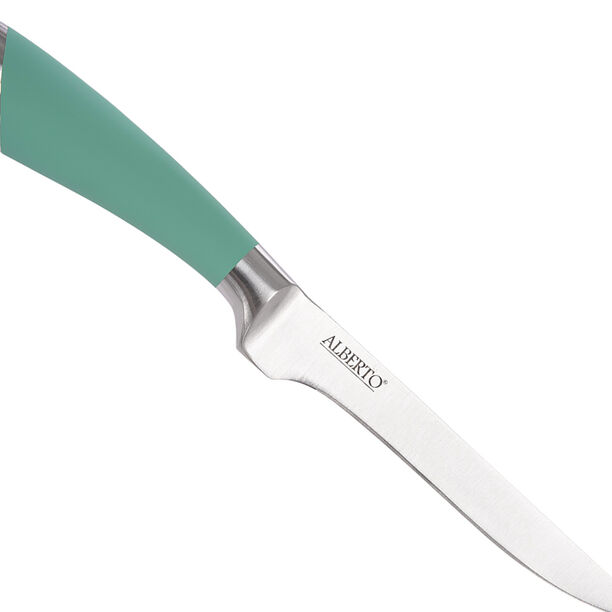 Alberto Boning Tapered Knife Hollow Stainless Steel With Soft Brown Handle 6 Inch image number 1