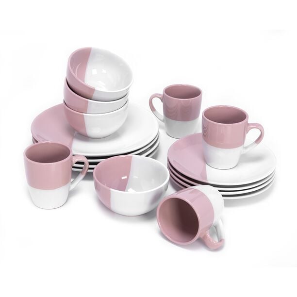 La Mesa 16 Pieces Dinner Set Serve 4 Compact Gif Light Pink image number 2