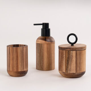 Homez wood 3 pcs bath set