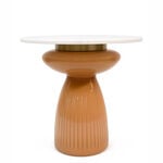 هومز طاولة مشروبات زجاج 46*56سم، بني image number 0