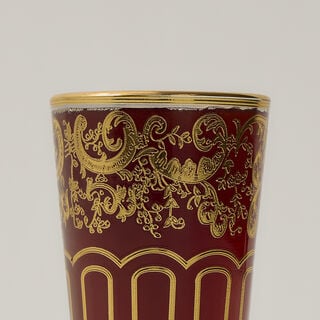 Moroccan Tea Glass Transparent Real Gold Vol:6Oz