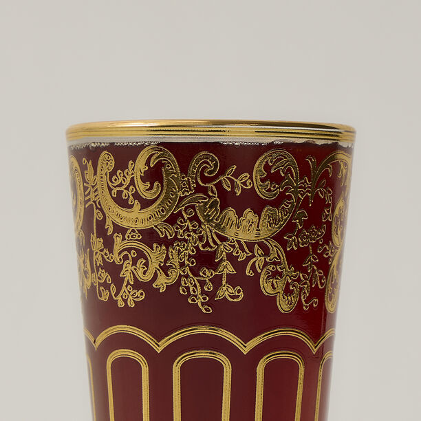 Moroccan Tea Glass Transparent Real Gold Vol:6Oz image number 1