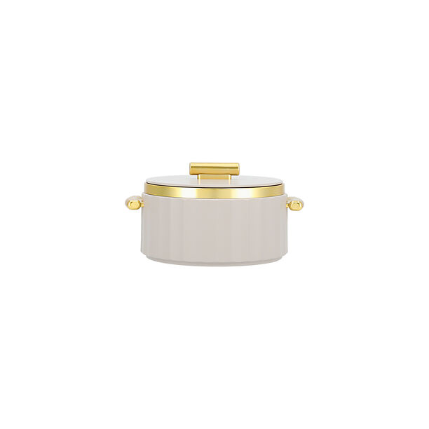 La Mesa matte lailac& gold plastic food warmer 1L image number 1