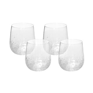 4Pcs Set Tall Tumblers With Ice Dregs Clear