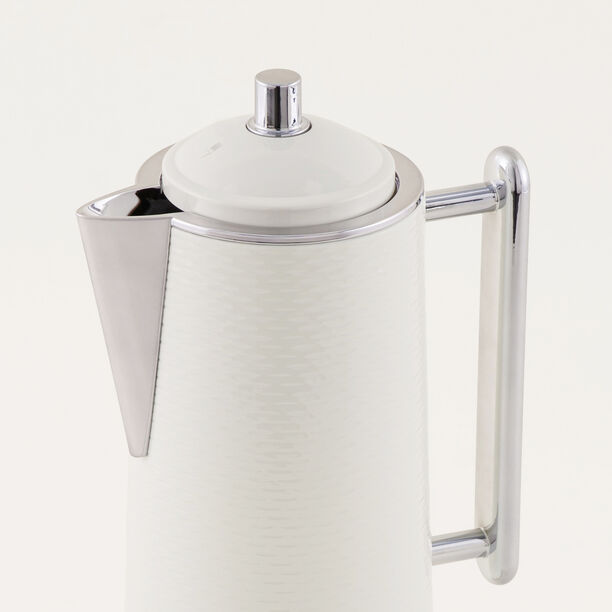 دلتي طقم دلة ستانلس ستيل 1 لتر، أبيض وفضي image number 2