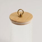 Alberto glass canister with bamboo lid 9*9*15.5cm image number 1