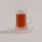 Dallaty 12pcs glass tea set, white image number 3