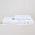 Cottage white cotton bathrobe S/M, 3 pcs set image number 1