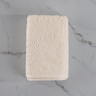 Boutique Blanche Ivory 100% Cotton Plush Velour Hand Towel 50*90 Cm