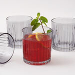 La Mesa Glass Tumbler Set 4Pcs 300Ml, Grey image number 3