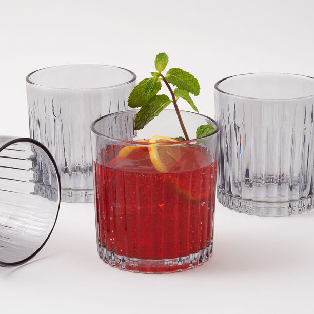 La Mesa Glass Tumbler Set 4Pcs 300Ml, Grey image number 3