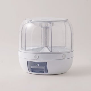 Alberto plastic multi grain dispenser with a rotating lid, white 7kg