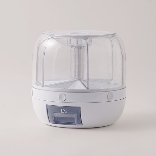 Alberto plastic multi grain dispenser with a rotating lid, white 7kg image number 0