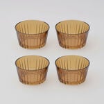 Dallaty Serving Bowl Glass Honey Coloer, 4 Pieces image number 0
