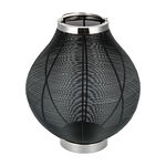 Candle Holder Black With Silver Base image number 1