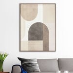 Homez wall art with soft geometric shapes in wooden frame 60* 80*4.5cm image number 1