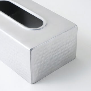 Homez aluminium tissue box, silver 22*12*8 cm