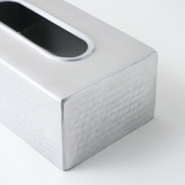 Homez aluminium tissue box, silver 22*12*8 cm image number 2