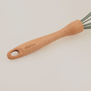 Pentola silicone egg whisk with beechwood handle 11"