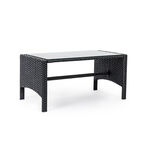 Patio Set Of 4 Natural Rattan Black image number 7