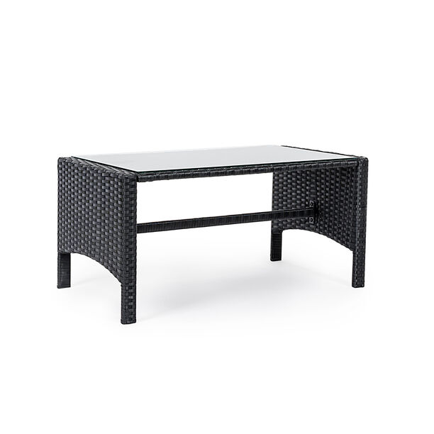 Patio Set Of 4 Natural Rattan Black image number 7