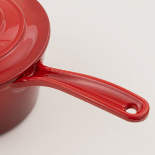 Alberto enameled cast iron saucepan 2l, red