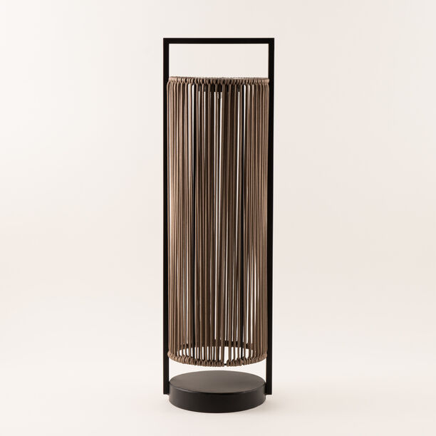 Homez metal stucco lantern 18*16.5*60cm, black and brown image number 0