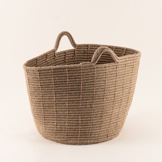 Homez jute storage basket woven 39*39*34cm, brown