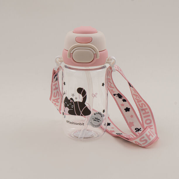 بنتولا قارورة مياه بلاستيك 630 مل، وردي image number 1