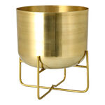 Aluminum Planter With Leg Gold image number 0