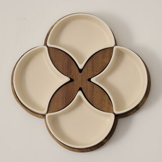 Dallaty off white porcelain nut bowls set 5 pcs
