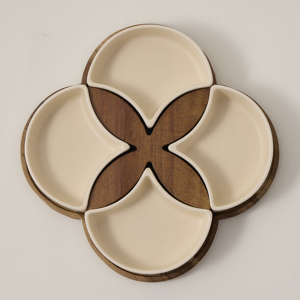 Dallaty off white porcelain nut bowls set 5 pcs image number 2