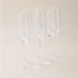 La Mesa 6 pcs stem glass striped 5.5*5.5*27 cm