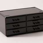 Homez plastic cosmetic organizer, black 23.8*15.3*10.8cm image number 2