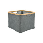 Fabric Bamboo Storage Box Organizer image number 1